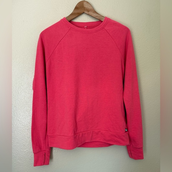 FABLETICS Open Back Pink Crewneck Sweatshirt - Picture 1 of 6